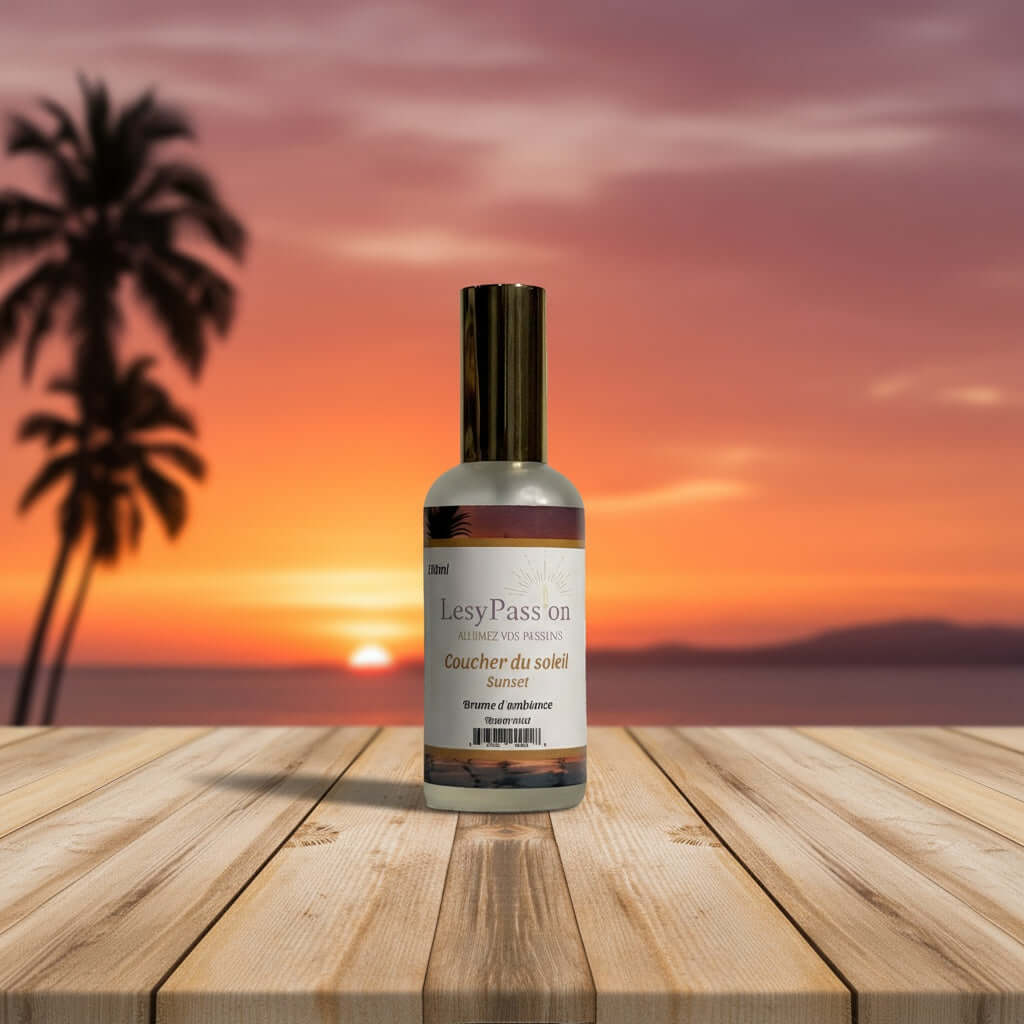 Brume d'ambiance Coucher du soleil devant un coucher du soleil.